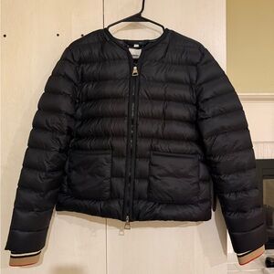 Burberry Black Quilted Puffer Jacket with Signature Cuff